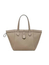 Origami Medium Leather Tote Bag Dove Grey - FENDI - BALAAN 1