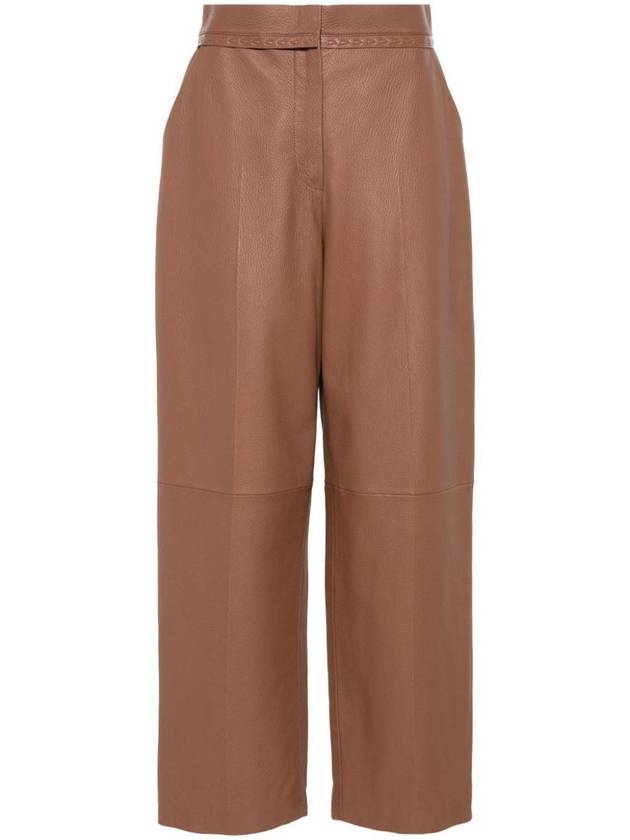 Fendi Leather Pants Clothing - FENDI - BALAAN 1