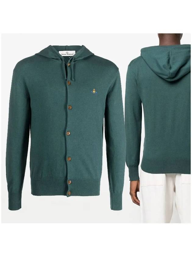 Logo Hooded Cardigan Green - VIVIENNE WESTWOOD - BALAAN 3