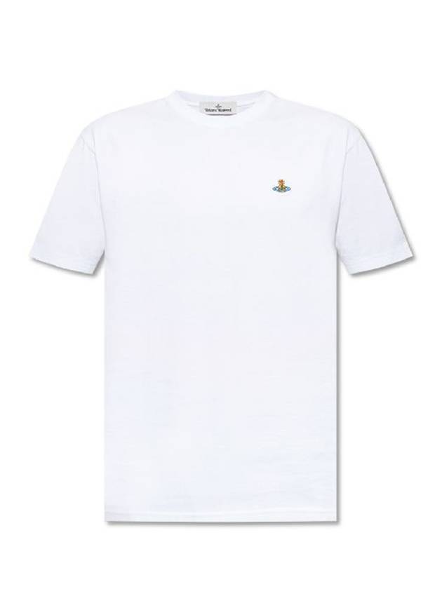 Chest ORB Logo Short Sleeve T-Shirt White - VIVIENNE WESTWOOD - BALAAN 1