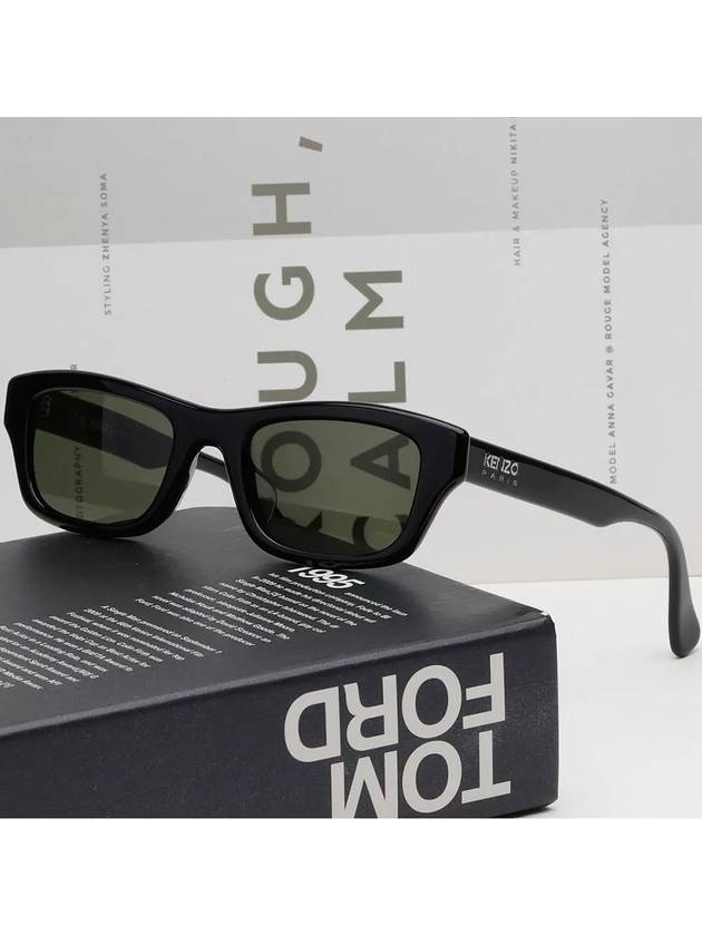 Sunglasses KZ40154U 01N black horn rim square - KENZO - BALAAN 2