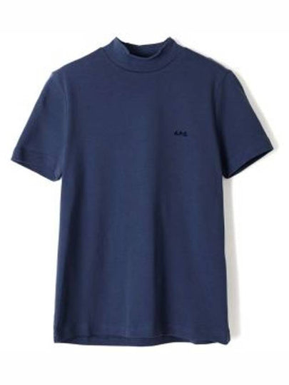 Caroll Logo Print Short Sleeve T-shirt Navy - A.P.C. - BALAAN 2