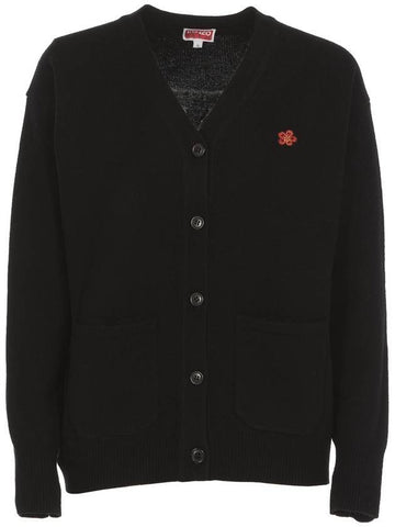 Women's Paris Bokeh Flower Cardigan Black - KENZO - BALAAN 1