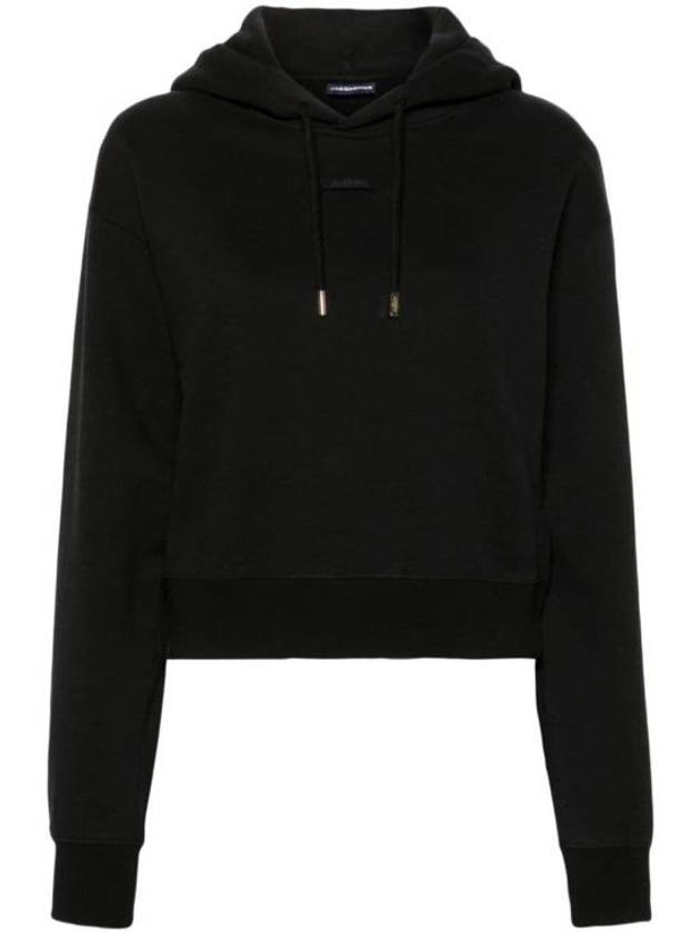 Le Sweatshirt Gros Grain Cotton Hoodie Black - JACQUEMUS - BALAAN 2