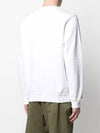 Logo Print Crew Neck Cotton Sweatshirt White - STONE ISLAND - BALAAN 5