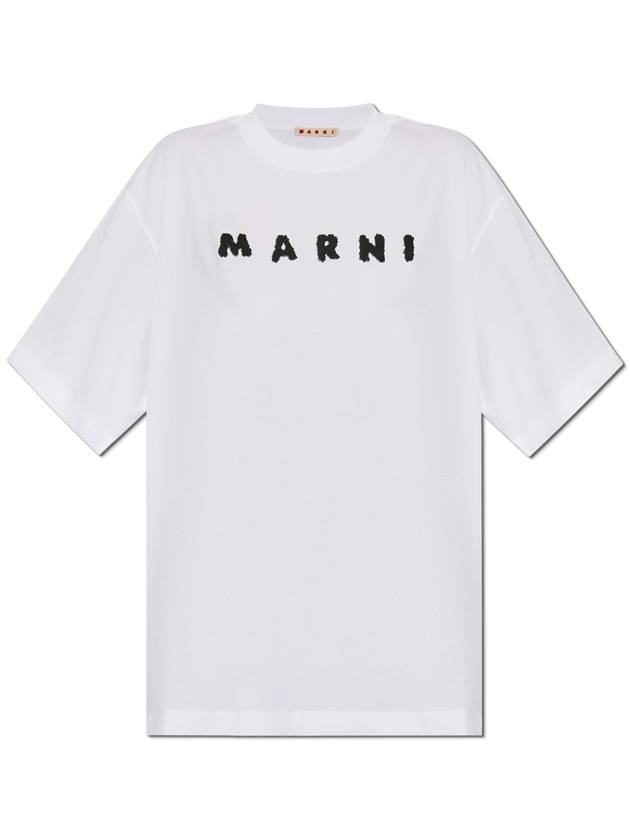 Marni T-shirt With Printed Logo, Women's, White - MARNI - BALAAN 1