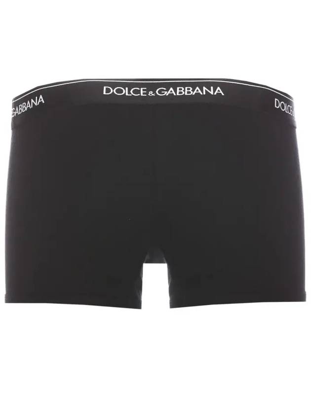 Men's Logo Waistband Cotton Briefs 2 Pack Black - DOLCE&GABBANA - BALAAN 4