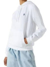 Women's Embroidered Logo Long Sleeve Hoodie White - POLO RALPH LAUREN - BALAAN 2