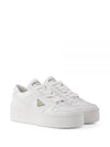 Downtown Bold Leather Low Top Sneakers White - PRADA - BALAAN 2