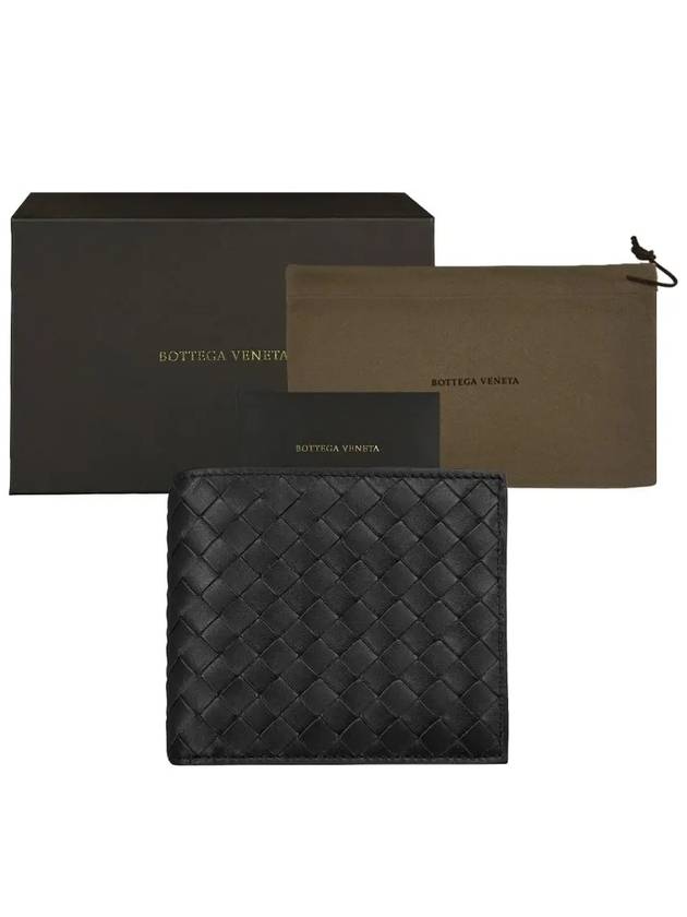 Men's Intrecciato Half Wallet Black - BOTTEGA VENETA - BALAAN 11