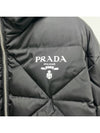 Logo Re-Nylon Down Padded Jacket Black - PRADA - BALAAN 5