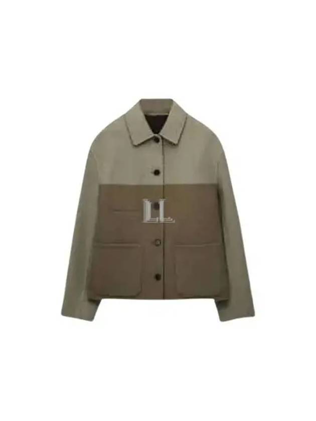 Reversible Workwear Cashmere Wool Jacket Sage - LOEWE - BALAAN 2