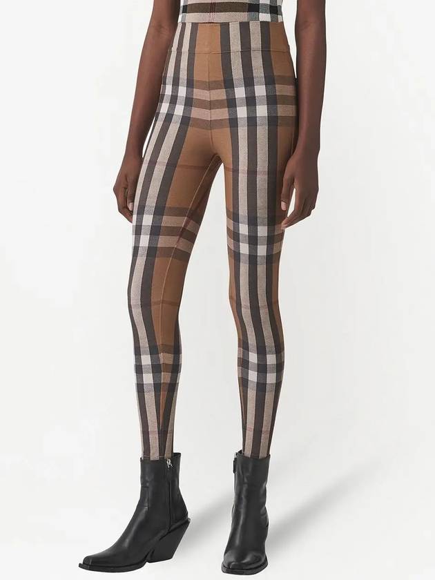 stretch check pattern leggings - BURBERRY - BALAAN.