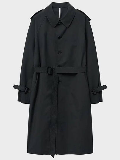 Synthetic layered trench coat black - NOIRER - BALAAN 2