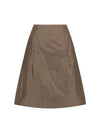 Zip-Up Padded Midi A-Line Skirt Brown - ASPESI - BALAAN 2