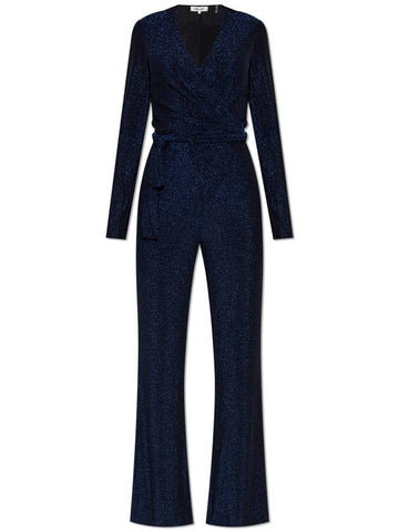 Diane Von Furstenberg Jumpsuit Cosima, Women's, Navy Blue - DIANE VON FURSTENBERG - BALAAN 1