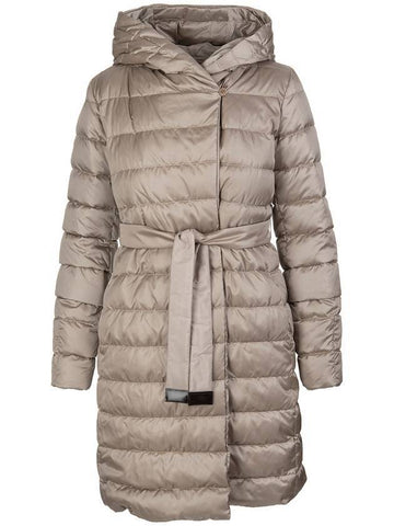 The Cube Nobefwater Repellent Reversible Goose Down Padding Beige - MAX MARA - BALAAN.