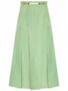 Double G Chain Pleated Skirt Green - GUCCI - BALAAN 2