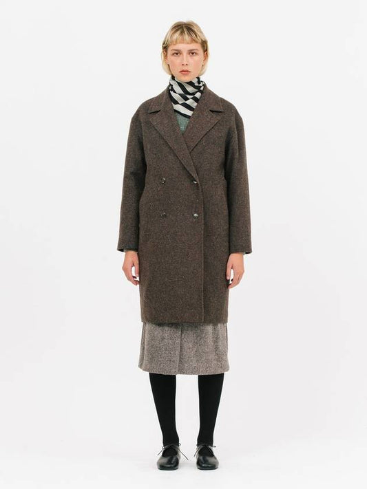 Wool Double Coat Brown - JUN BY JUN K - BALAAN 2