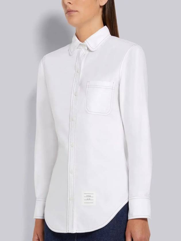 Classic Triple Stitching Oxford Shirt White - THOM BROWNE - BALAAN 5