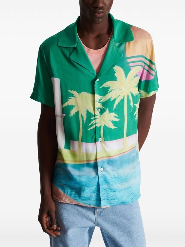 BALMAIN SS PALM PRINT PYJAMA SHIRT - BALMAIN - BALAAN 5