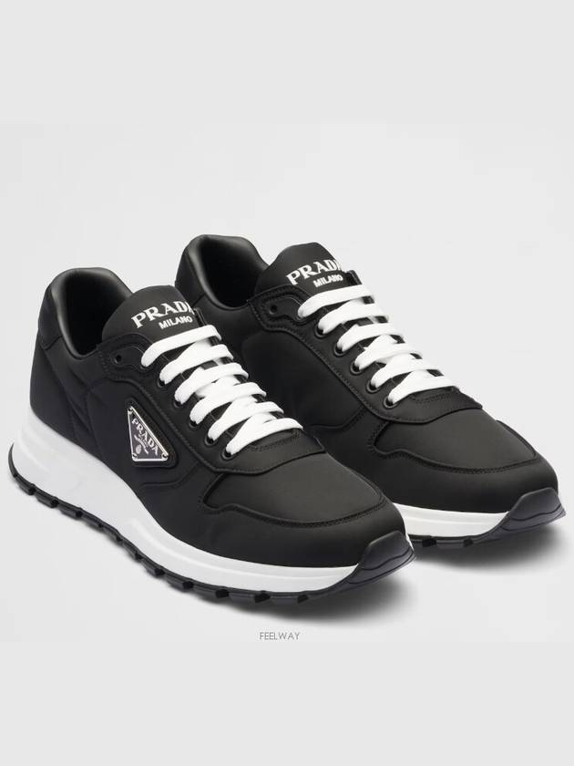 Prax 1 Re-Nylon Low Top Sneakers Black - PRADA - BALAAN 3