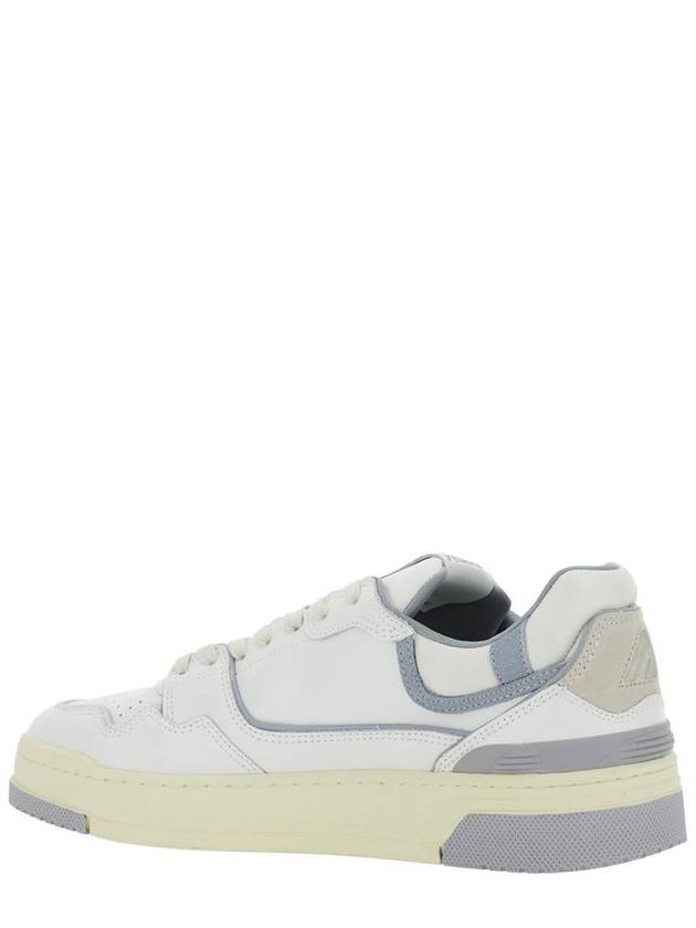 'Clc' White Low Top Sneakers With Logo Patch On Tongue And Side In Leather Blend Man - AUTRY - BALAAN 3