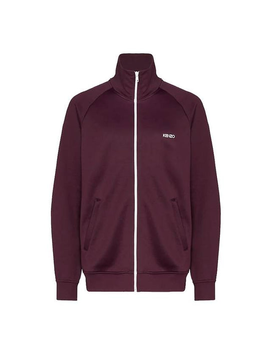 Embroidered Logo Track Jacket Dark Purple - KENZO - BALAAN 1