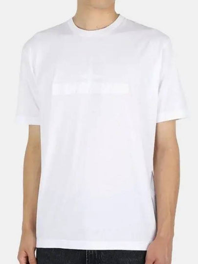 Men's Logo Short Sleeve T-Shirt White - STONE ISLAND - BALAAN 2