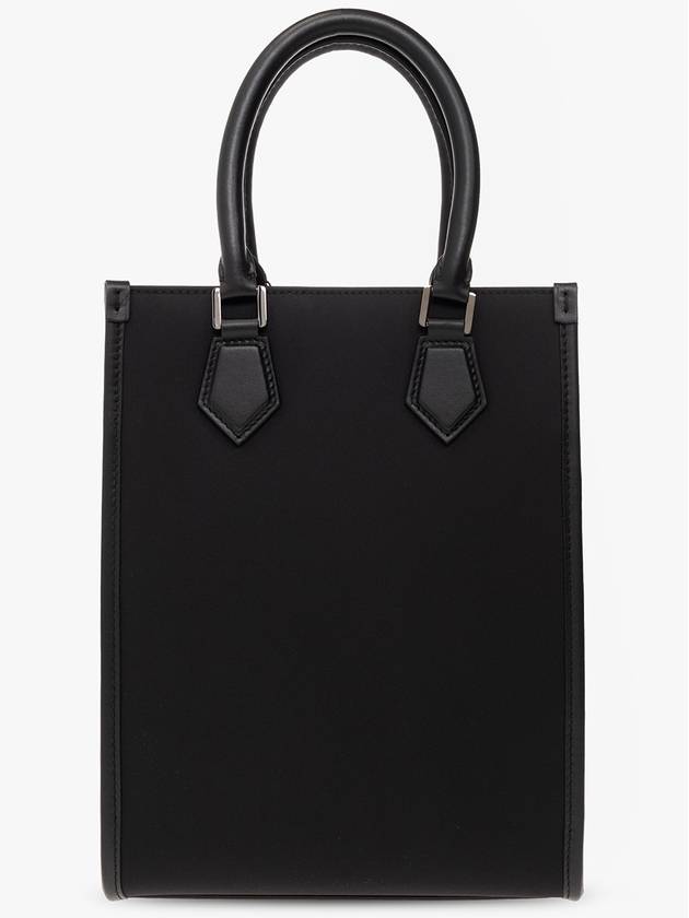 Rubberized Logo Nylon Small Tote Bag Black - DOLCE&GABBANA - BALAAN 4