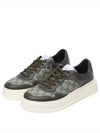 Men's GG Supreme Canvas Low Top Sneakers Green - GUCCI - BALAAN 2