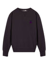 Mike Velvet Logo Sweatshirt Faded Night - ISABEL MARANT - BALAAN 1