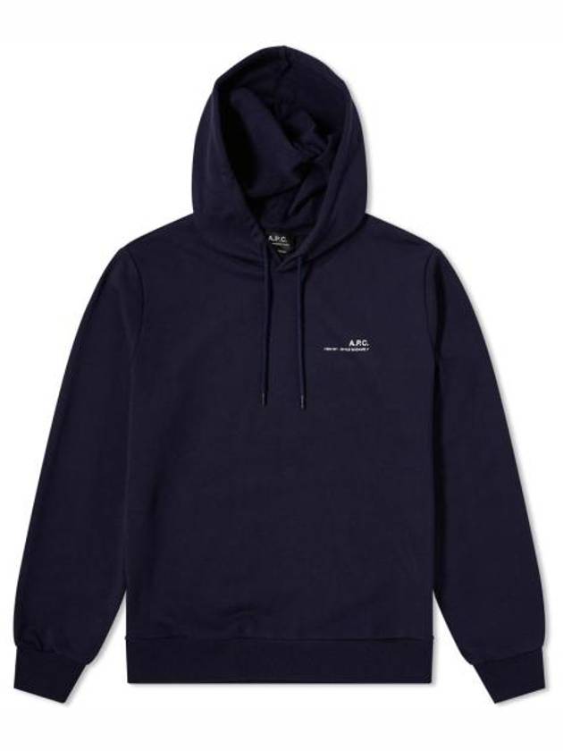 Women's Item Logo Print Hoodie Navy - A.P.C. - BALAAN 2