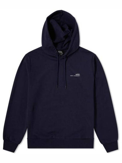 Women's Item Logo Print Hoodie Navy - A.P.C. - BALAAN 2