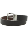 Two-Tone Reversible Saffiano Belt Black Brown - PRADA - BALAAN 2