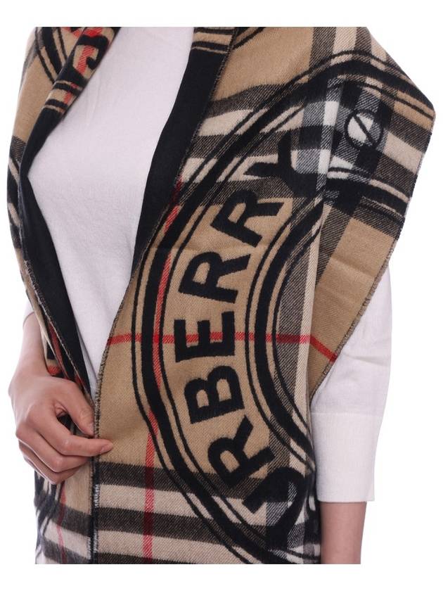 Montage Print Cashmere Scarf Beige - BURBERRY - BALAAN 5