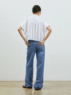 Linen shirring crop blouse ivory - RYUL+WAI: - BALAAN 3