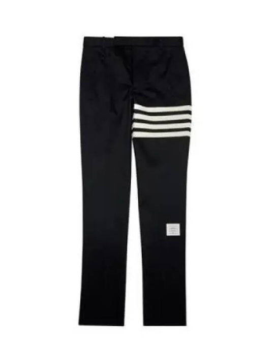 Diagonal Unconstructed Chino Straight Pants Navy - THOM BROWNE - BALAAN 2