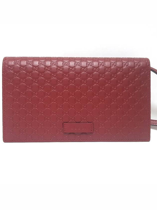 Microssima Strap Wallet Cross Bag Red - GUCCI - BALAAN.