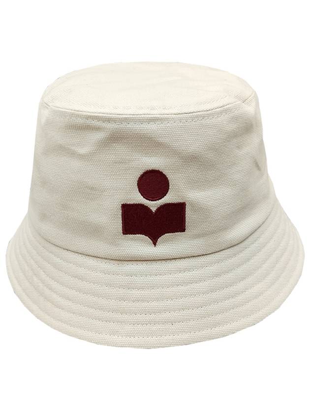 HALEY Logo Bucket Hat Hat Ecru Red CU001XFA A1C09A ECRD - ISABEL MARANT ETOILE - BALAAN 1