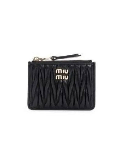 Matelasse Nappa Leather Card Wallet Black - MIU MIU - BALAAN 2