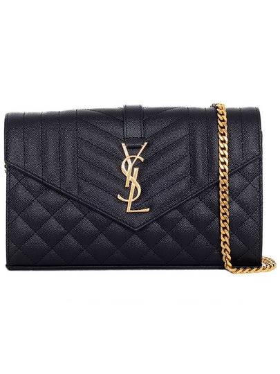 Cassandre Monogram Chain Cross Bag Black - SAINT LAURENT - BALAAN 2