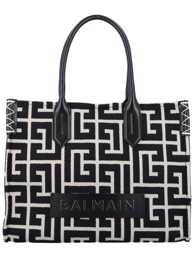 Balmain B-Army Shopper 36 Bag In Pb Labyrinth Jacquard - BALMAIN - BALAAN 1