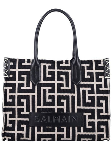 Balmain B-Army Shopper 36 Bag In Pb Labyrinth Jacquard - BALMAIN - BALAAN 1