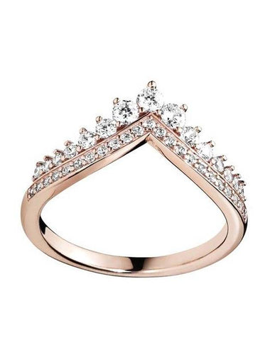 Princess Wishbone Ring Rose Gold - PANDORA - BALAAN 1