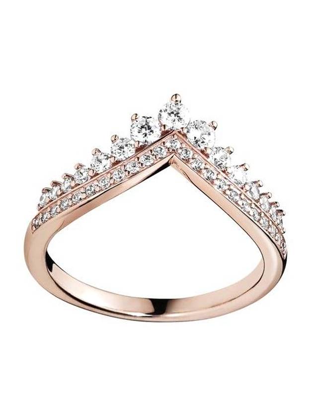 Princess Wishbone Ring Rose Gold - PANDORA - BALAAN 1