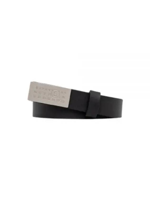 Logo Buckle Leather Belt Black - MAISON MARGIELA - BALAAN 2