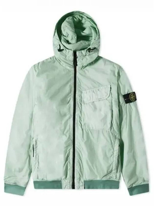 Wappen Patch Nylon Crinklips Hooded Jacket Sage - STONE ISLAND - BALAAN 2