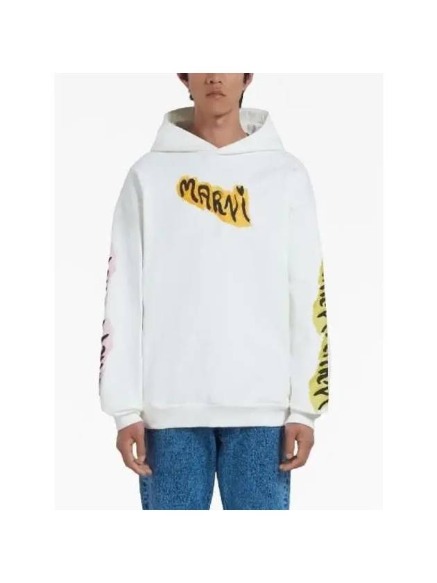 Graffiti Logo Printing Hoodie White - MARNI - BALAAN 3