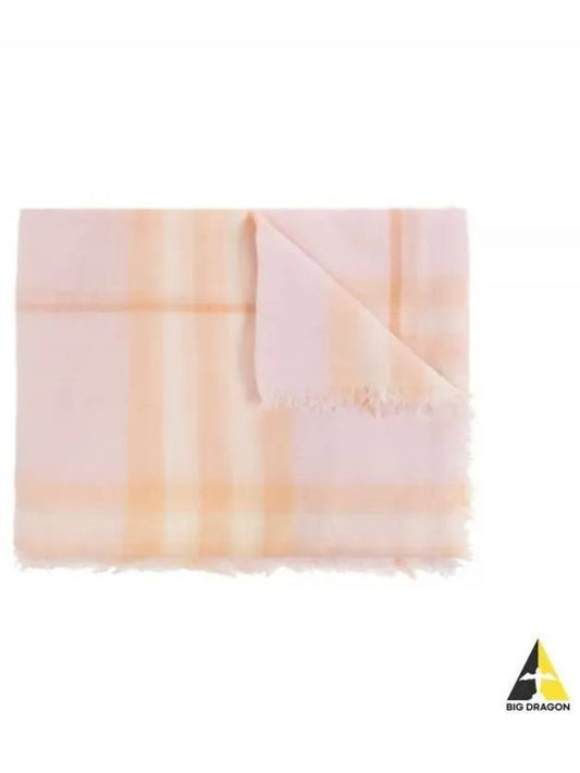 Check Print Wool Scarf Pink - BURBERRY - BALAAN 2